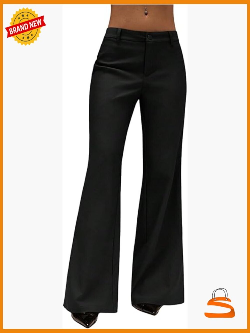 Low Rise Wide Leg Trousers Business Casual Work Pants